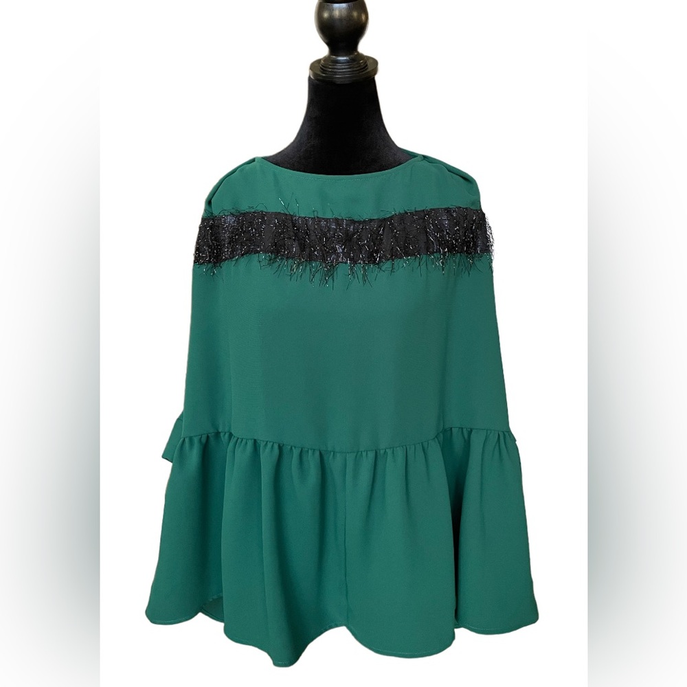 Rachel Comey: Green and Black Blouse
